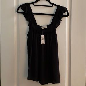 LOFT, Woman’s black silky top, small. New!